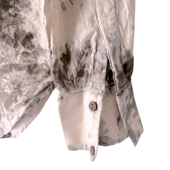 NAMAI 100% Cotton Long Sleeve Button Down Short Brown Beige Made In India M - Picture 4 of 7